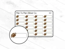 1937~~Football Trackers Planner Stickers.