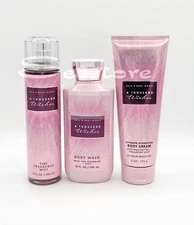 Bath & Body Works A thousand Wishes Body Mist Shower Gel & Body Cream Set of 3