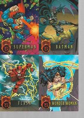 Tradingcards - DC Outburst: Fire Power - 4-card empossed - Sondercard Sheet