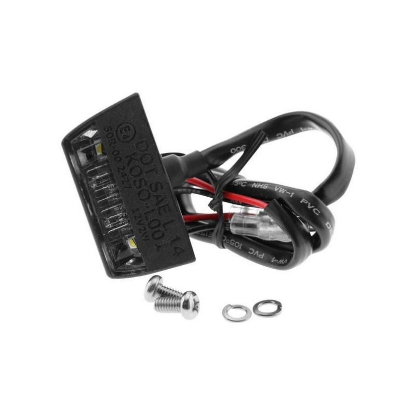 Éclairage de plaque LED Koso Blade universel 12V pour moto personnalisée