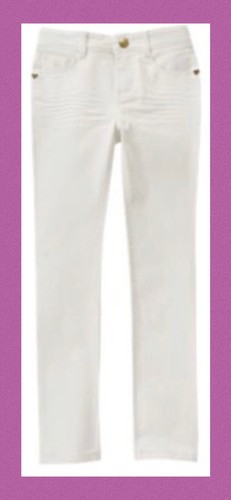 NWT Girls 7 SLIM Gymboree “ANIMAL PARTY” White Cotton Denim SKINNY JEANS PANTS - Picture 5 of 6