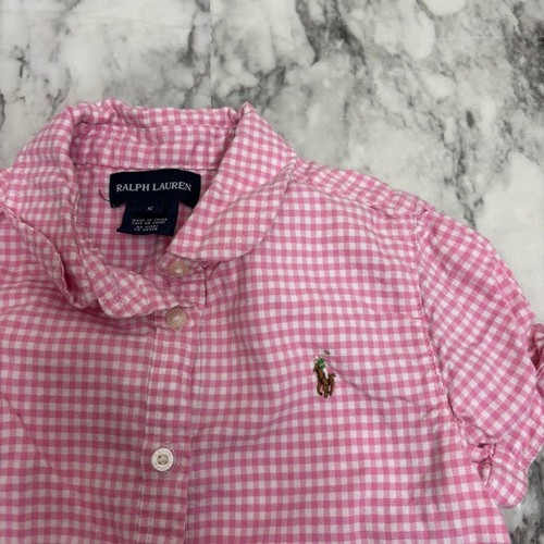 Ralph Lauren pink gingham little girl dress size 5 cotton preppy summer - Picture 2 of 6