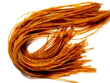RUBBER SILICONE LEGS - Fly Tying Materials - PUMPKIN/ GREEN FLEC - TROUT - NEW!