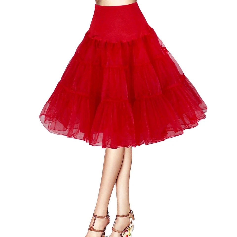 25"L Retro Pinup Underskirt/50s Swing Vintage Petticoat/Rock n Roll Fancy Tutu - Image 2 of 2