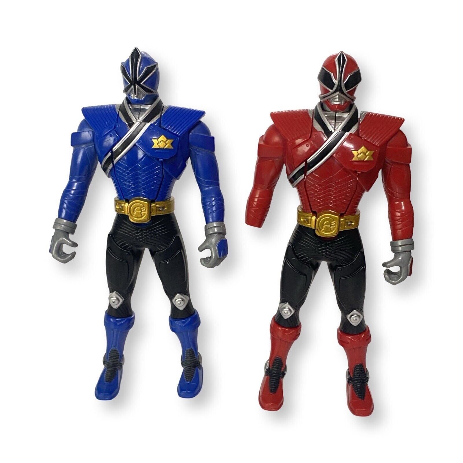 MMPR Power Rangers Samurai Switch Morphin Ranger Blue & Red 6.5” Figure Lot