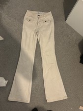 Primark Cream Flared Jeans Size 6