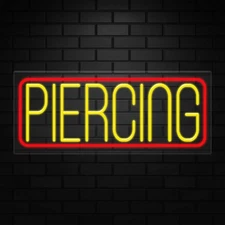 Piercing Neon Sign for Retail Displays | LED Flex Neon | 32"W x 13"H x 1"D