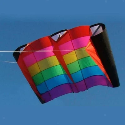 Cerf-volant Cascadeur Double Ligne Arc-en-ciel, Grand Cerf-volant En Parafoil - Photo 1/4