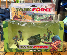 Rare Vintage Britains Task Force 25 Pounder Gun & Action Figures 7607 SU859