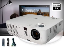 Bright 4K DLP Projector for Education, Karaoke, Music Videos 3100 Lumens 2160p
