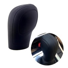 Car Automatic Gear Shift Knob Cover, Anti-Slip Waterproof Silicone 2 PCS Black