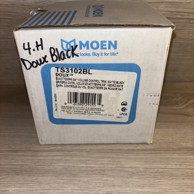 Moen TS3102BL Doux Volume Control Trim Kit Valve Required - Matte Black - New
