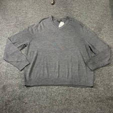 BANANA REPUBLIC Merino V-Neck Sweater Men's Size 2XL Charcoal 486811