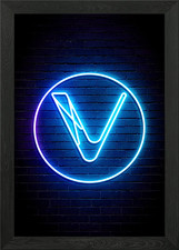 VeChain VET Framed Wall Art Poster Canvas Print Picture