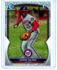 Edwin Solano 2023 1st Bowman Chrome MOJO REFRACTOR #BCP169 Nationals Rookie B