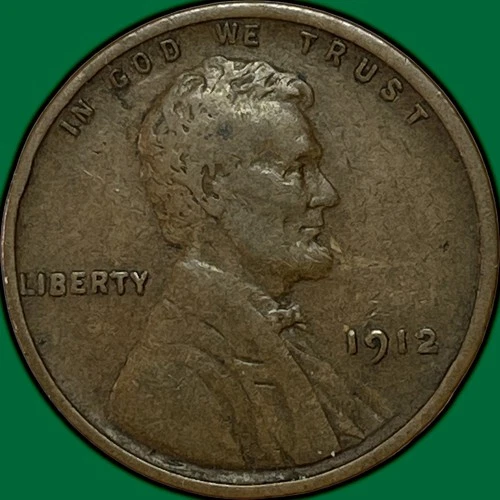 1912 Lincoln Wheat Cent Very Fine VF Coin #34568