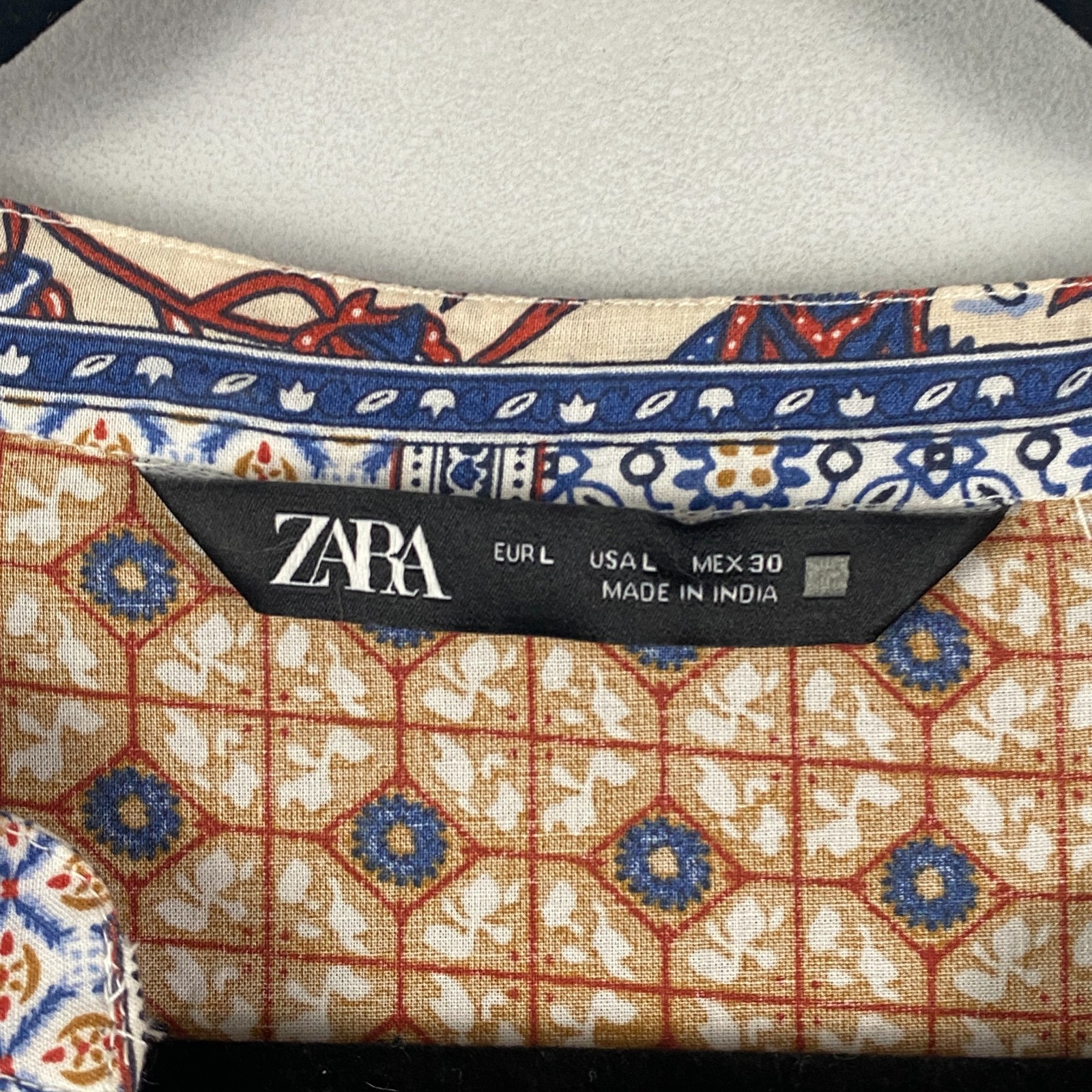 Zara Belted Patchwork Cottagecore Printed Shirt D… - image 4