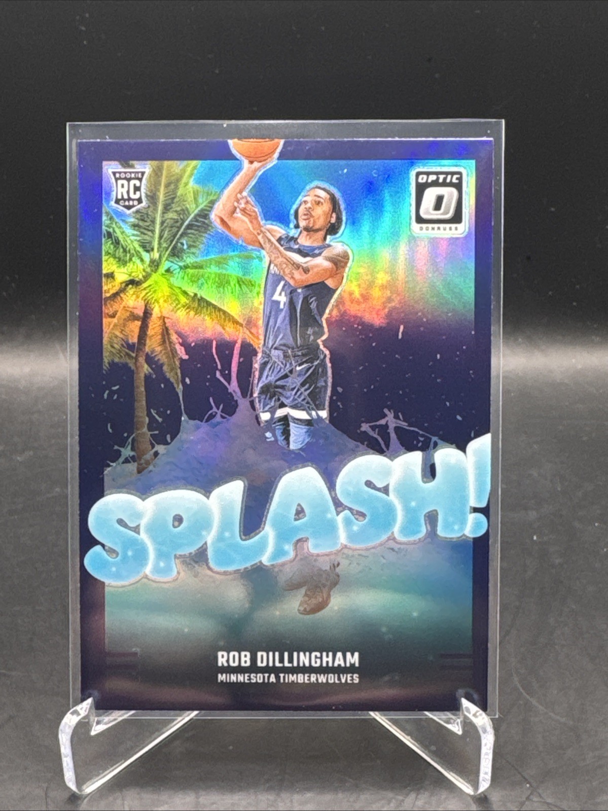 Rob Dillingham 2024-25 Donruss Optic Splash! Purple Holo Prizm RC Rookie #8