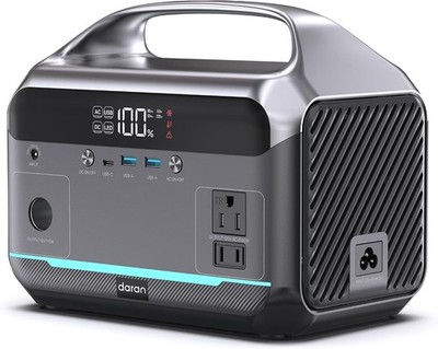 Portable Power Station 600W (1200W Peak), 288Wh (90,000mAh) standard, Black