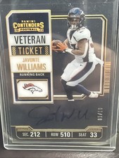 2023 Panini Contenders - Veteran Ticket Autographs Javonte Williams #CTA-JWI...
