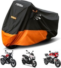 Favoto Motorcycle Cover Waterproof Outdoor - Fits up to 96.5" Motorbikes 420D Ox