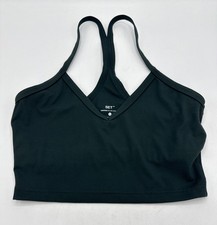 Set Active Sports Bra Spotbody Small Dark Green V-Neck New No Tags