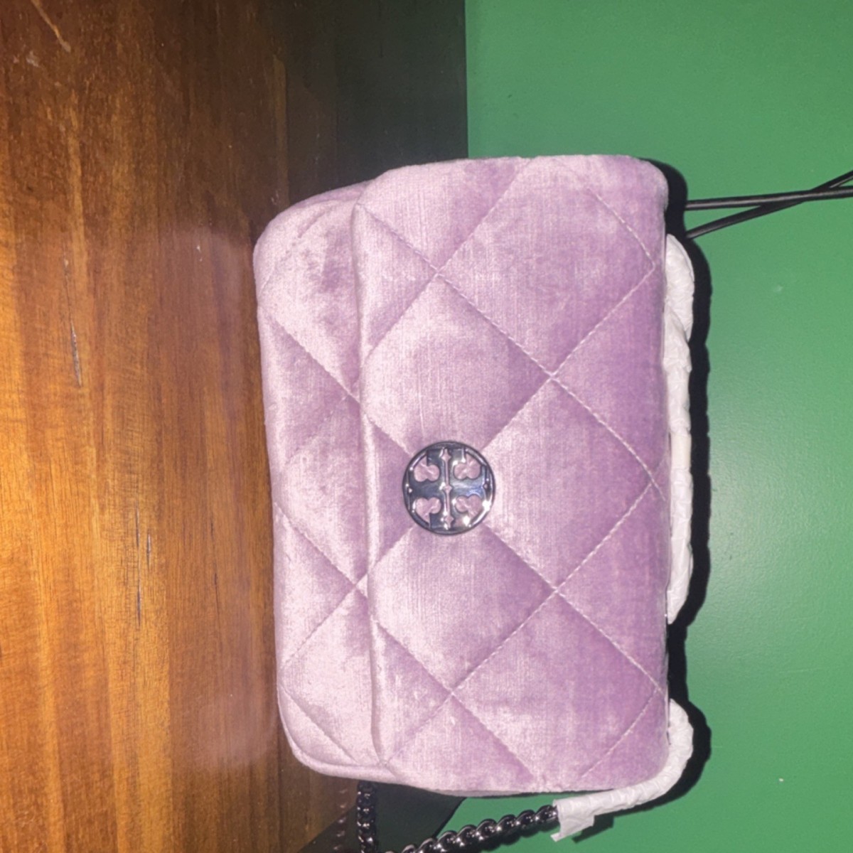 Tory Burch purple Logo Backpack Tory Burch Deep Purple Logo Tote with Microprint main image 2