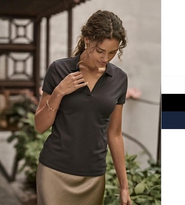 Tee Jays Mini Piqué Damen organisch Bio V Poloshirt Luxury Stretch 1409 NEW