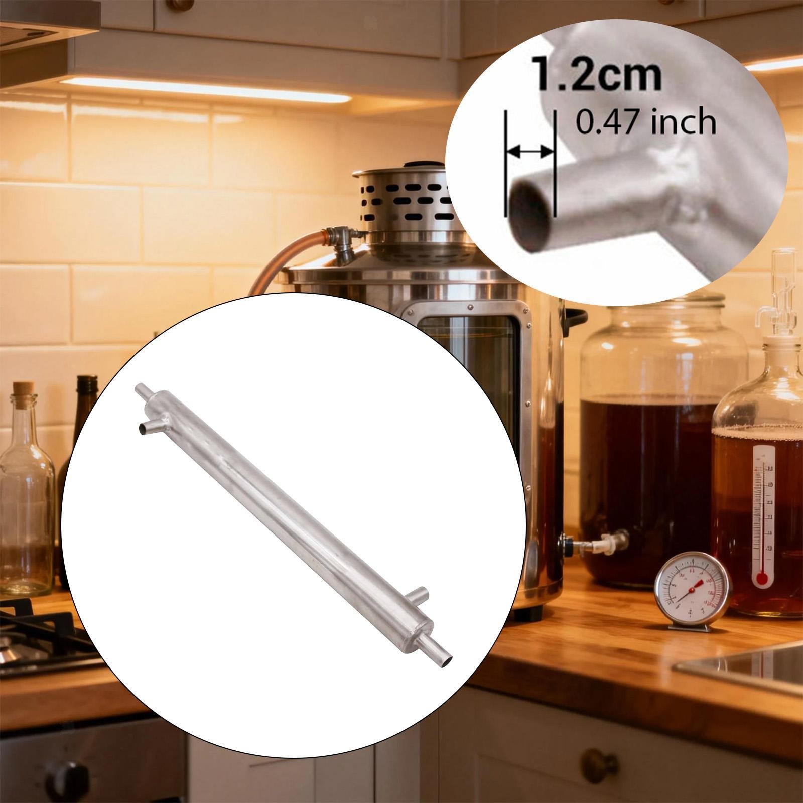Stainless Steel Condenser Distillation Condenser, Easy to Use, Compact.