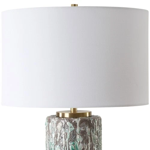 Uttermost 30350 Meltdown 29" Tall Buffet Table Lamp - Ivory Teal - Picture 2 of 6