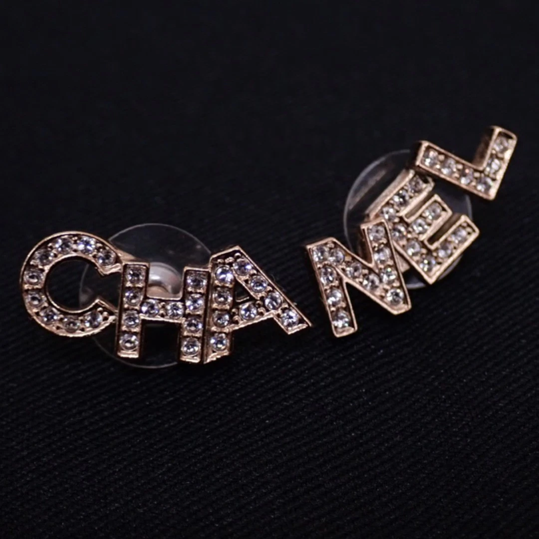 Rare CHANEL Alphabet Logo Earrings A20B CHANEL