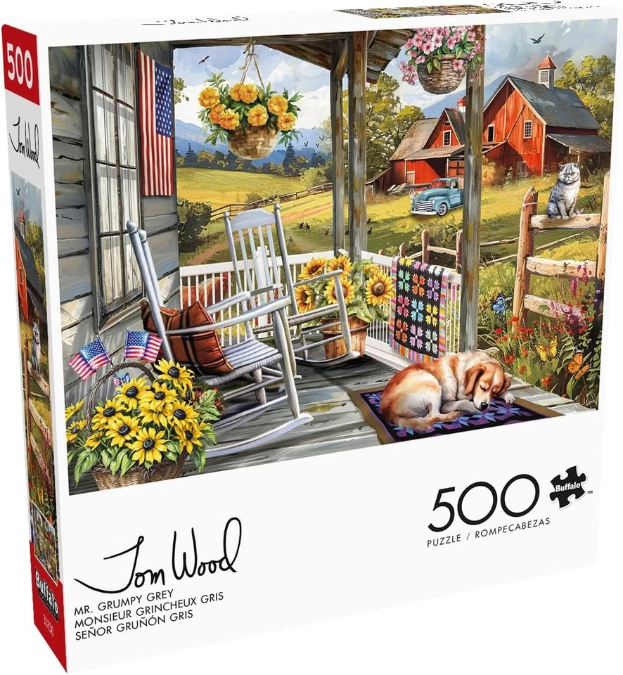 Rompecabezas Tom Wood Mr Grumpy Gris 500 piezas Adultos Desafiante 2125x1500 Foto 3 de 4