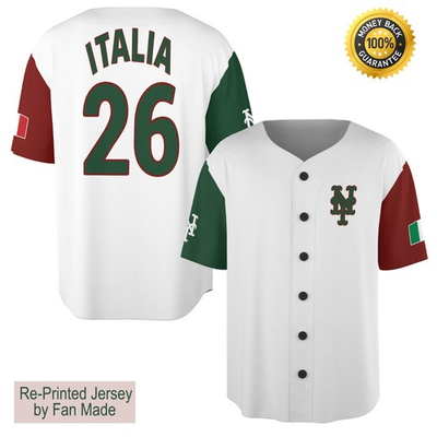 #ad Custom Name Mets Italian Heritage Night Jersey All Size $33.90