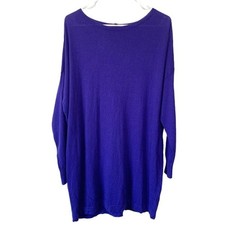 Eileen Fisher Purple Long Sleeve Tunic Sweater Dress Size S Women