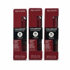 Revlon ColorStay Overtime Liquid Lipstick 140 Ultimate Wine Dual Ended 3 Pack