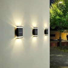 6LED Outdoor Solar Wall Lamp, Waterproof Wall Washing Lights, Up And Down Lighti