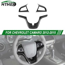 ✔️For Camaro 2012-15 Carbon Fiber Steering Wheel Cover Trim Interior Accessories