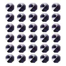 K9 Crystal Octagon Beads 1 Hole Pendants 30 Pack 14mm Dark Purple