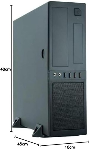 Chieftec Case Mini CS-12B Uni 300W Mini cs 12 b - Bild 8 von 8