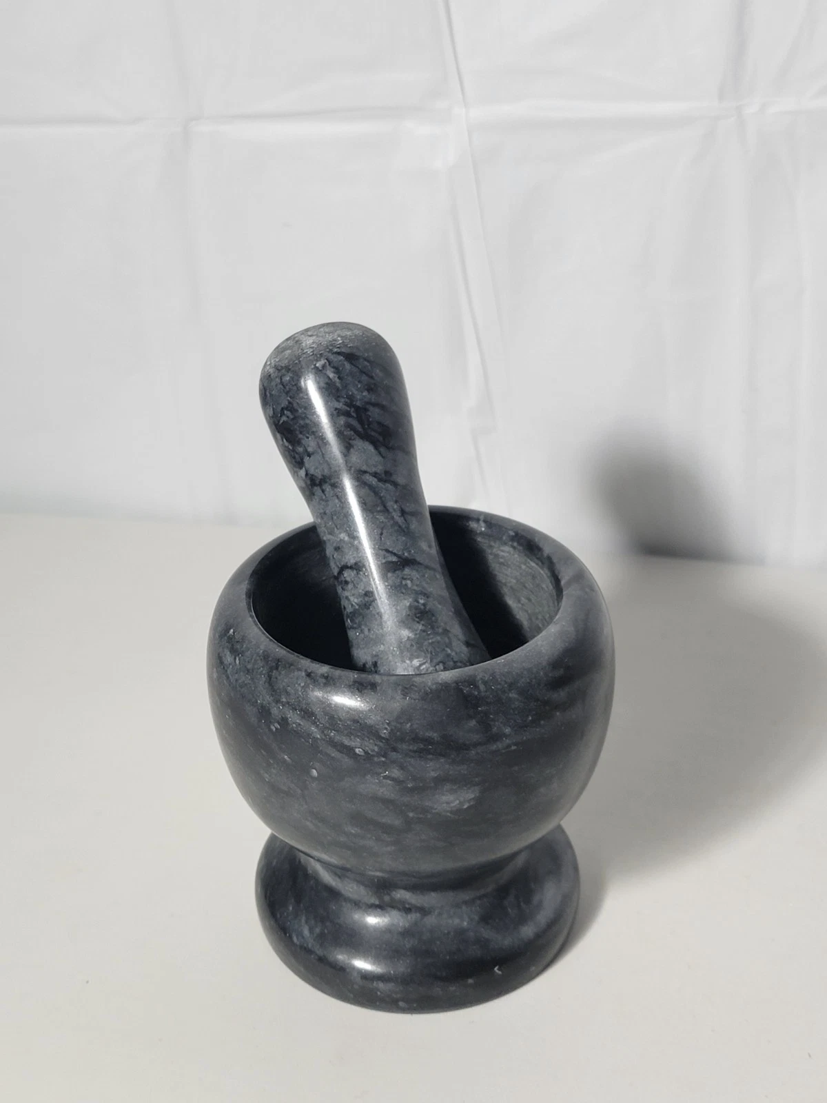 Marble Mortar and Pestle Set Large Solid Stone Grinder Spice Herb Grinder Pill