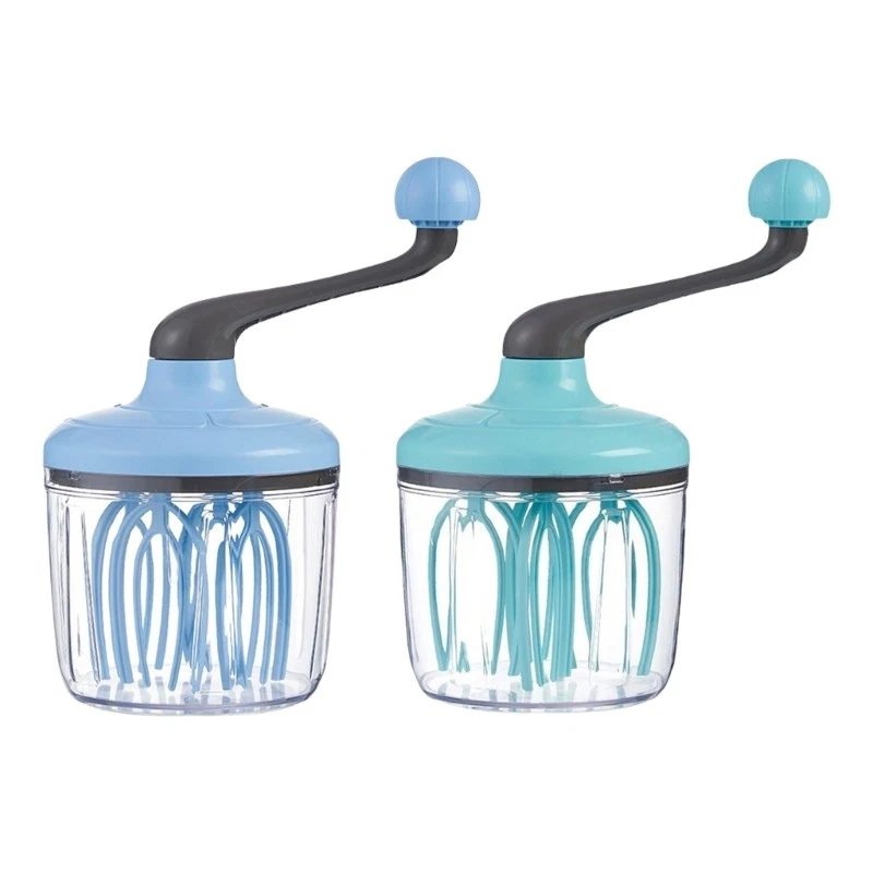 Portable Manual Eggs Whisks with Rotating Designs Kitchen Mixing Tool PP Texture