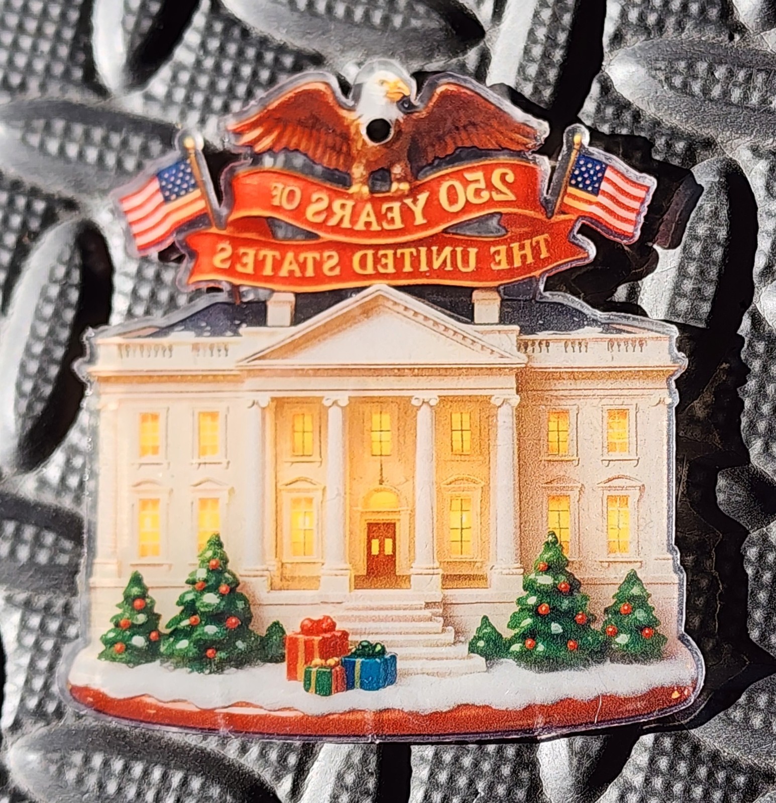 Commemorative 250th Years of the United States White House Christmas Ornament