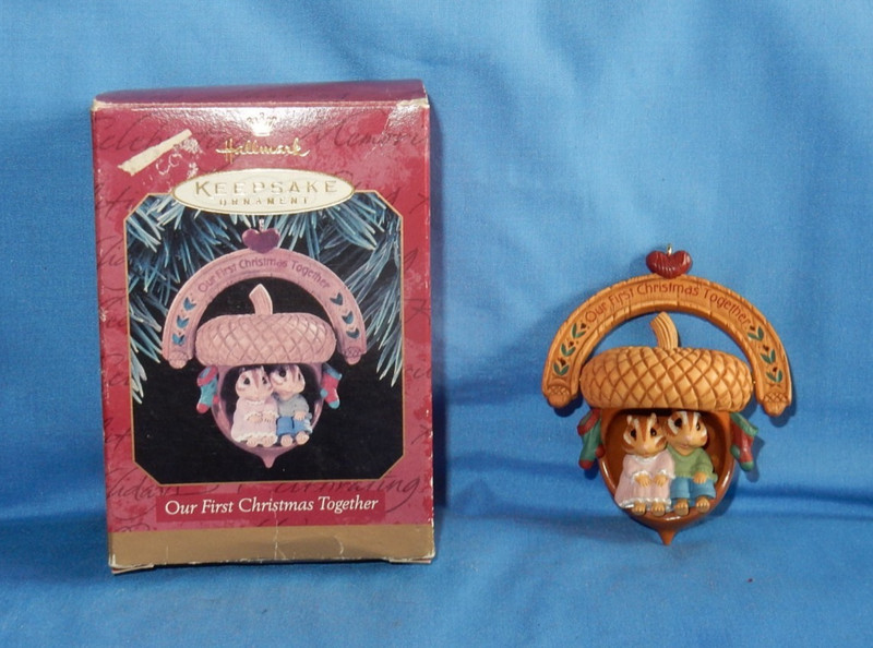 Hallmark 1997 Our First Christmas Together Chipmunks Christmas Ornament in Box