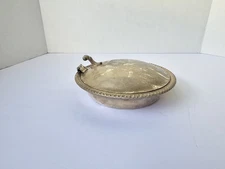1920s WM A Rogers Silver Plate Tray with Lid Silent Butler Crumb Catcher Ashtray