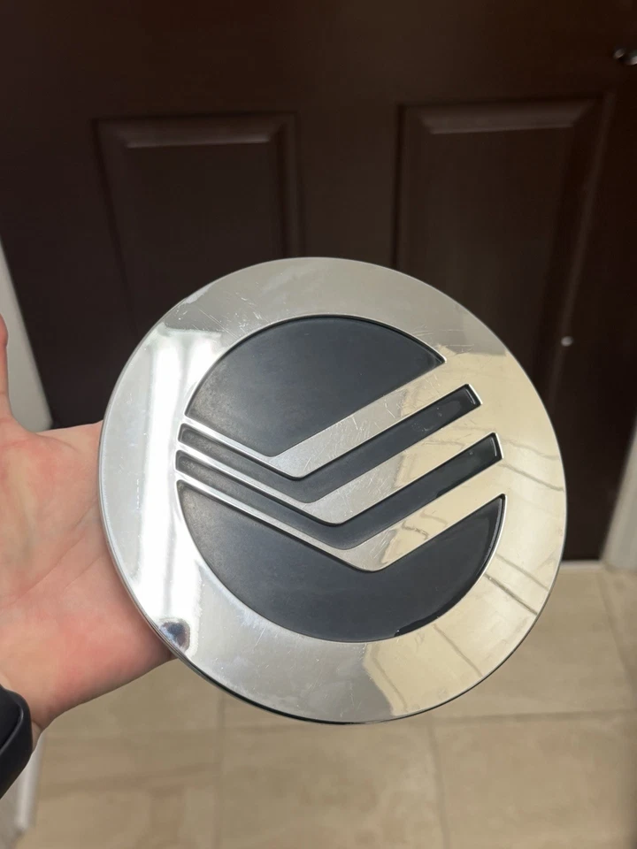 2008-2009 Mercury Sable 18" Alloy Chrome/Black Center Caps 8T5Z-1130-A Set OEM - Image 2 of 4