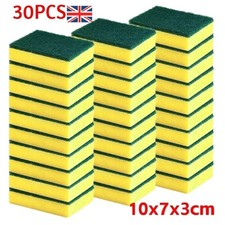 30 Pack Kitchen Cleaning Sponges Scourers Washing Up Non-Scratch for Dish Pad