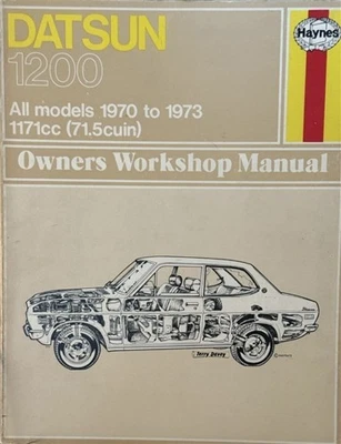 1970-1973 Datsun 1200 Haynes Propriétaires Atelier Manuel Réparation Livre - Photo 1/4