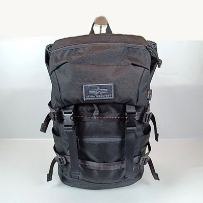 ALPHA INDUSTRIES Backpack Black Nylon Rucksack TZ1040