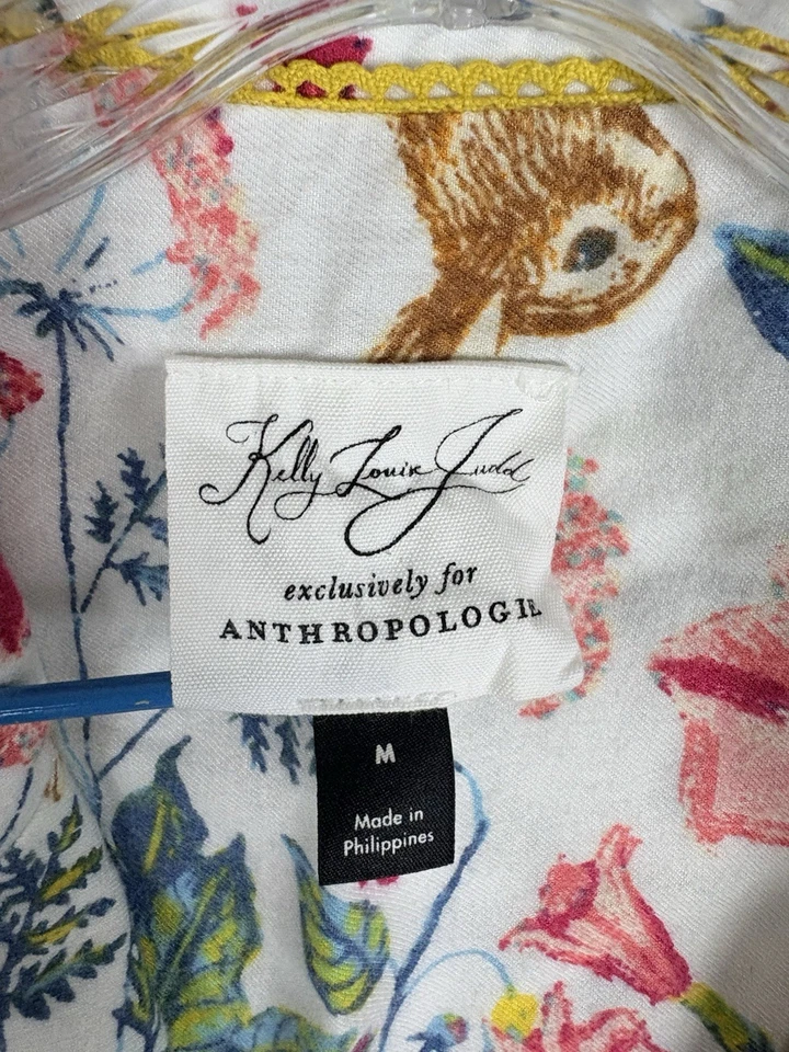 Conjunto de pijama Anthropologie Kelly Louise Judd para mujer franela mediana Forest Fable Foto 3 de 4