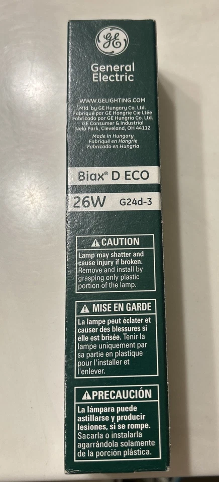 GE BIAX D ECO 26W 2 PIN Compact Light Bulb 1800 Lumen F26DEX/835/ECO - Image 3 of 4